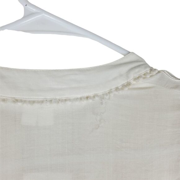 VERONICA BEARD Analeah Dress Embroidered Minidress Puff Sleeves Tassel Pom Pom - Picture 8 of 16